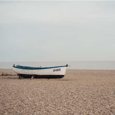 Pack up a picnic and hit the coast  –⁠⁠ Aldeburgh beach is just a nine-minute drive away