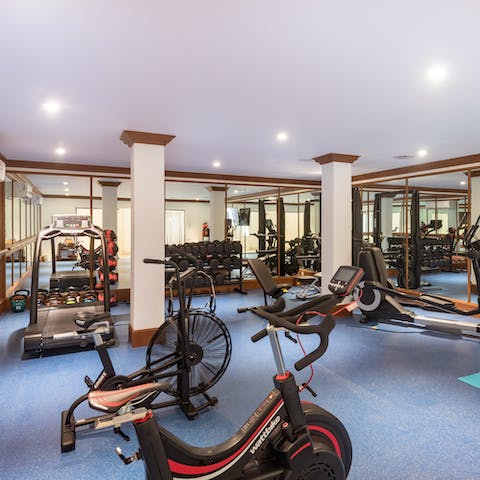 Work off those fish cutters in the state-of-the-art gym