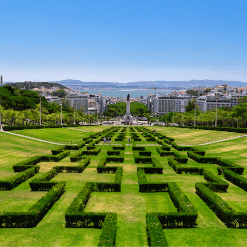 Head to Parque Eduardo VII for impressive views across Lisbon