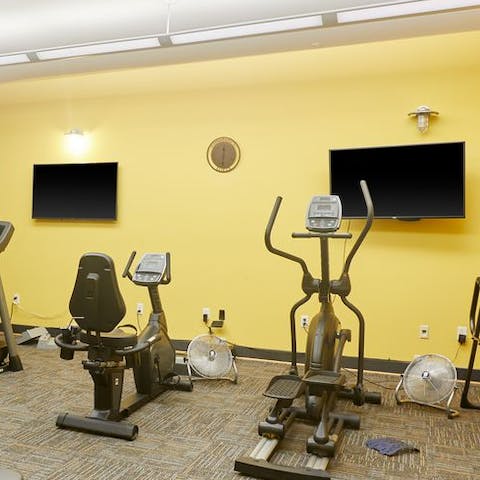 Break a sweat in the on-site gym which is shared with other residents