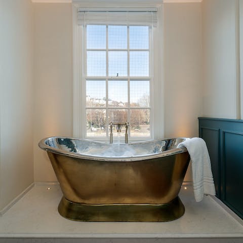 Admire the views whilst enjoying a relaxing soak in the bath
