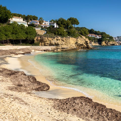 Stroll for less than ten minutes and you'll reach the resort's small, secluded beach