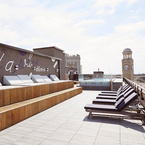 Cool off on those warm days on the rooftop deck