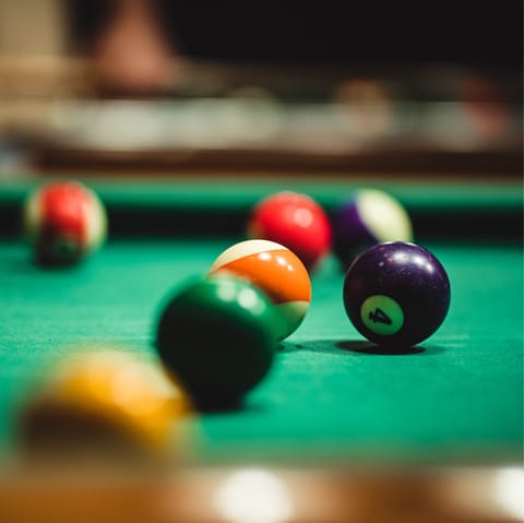 Grab a few friends for a spot of pool in the games room