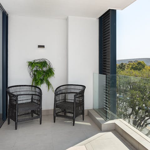 Gaze out over the V&A Waterfront from your spacious balcony