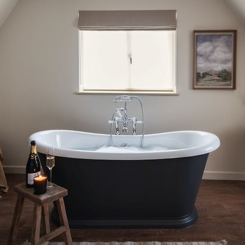 Feel a wonderful sense of wellbeing while soaking in the bath
