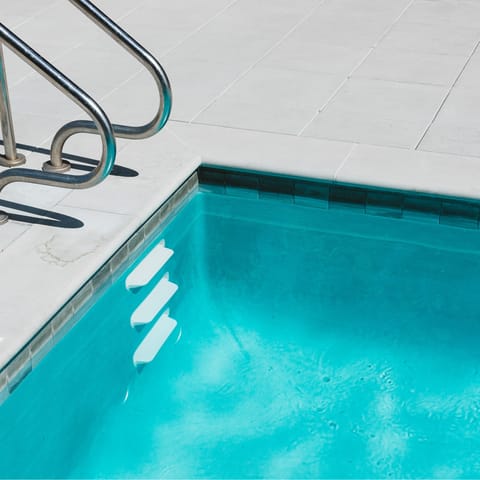 Take a cooling dip in the communal pool