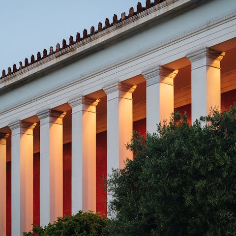 Visit the National Archaeological Museum of Athens, a short car ride away