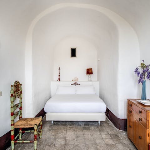 Wake up in the stunning bedrooms feeling rested and ready for another day of Amalfi bliss