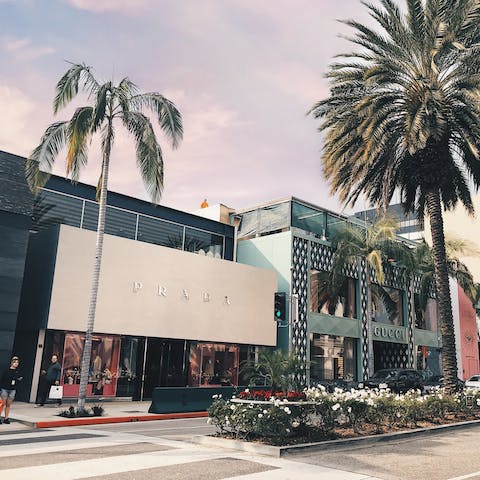 Go shopping on Rodeo Drive – a short ten-minute drive away