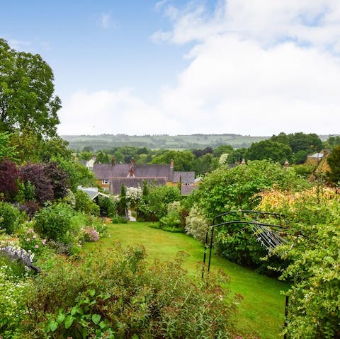 Take in the rolling views from the top of the garden