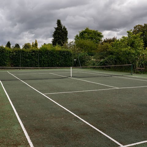 Sport your finest whites on the tennis court 