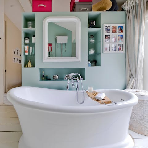 Run a bubblebath and unwind after a day filled with adventure