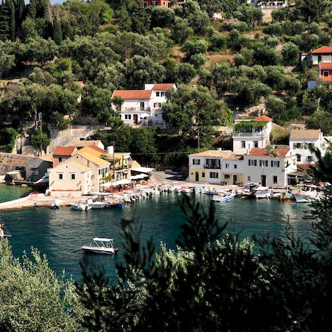 Take a stroll along the atmospheric seafront of Gaios – just a short drive away