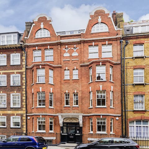 Stay in a traditional red brick building in central London