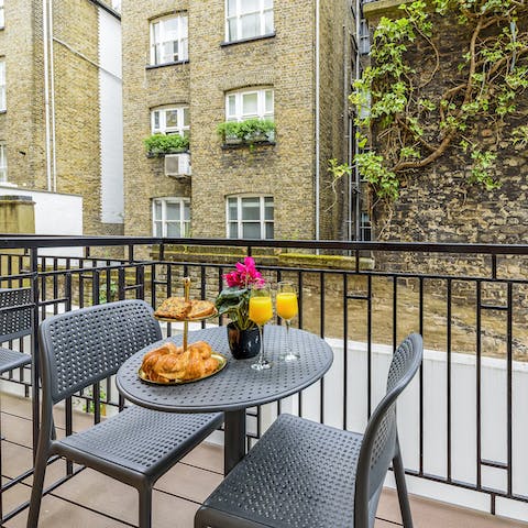 Enjoy an alfresco breakfast outside on the terrace