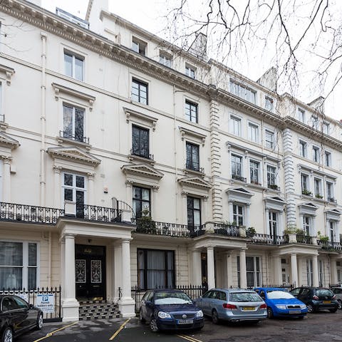 Appreciate the beautiful facade of a tradional London building