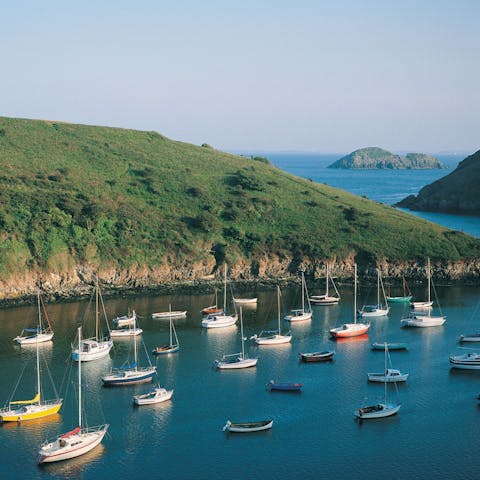 Watch the boats in Solva's harbour