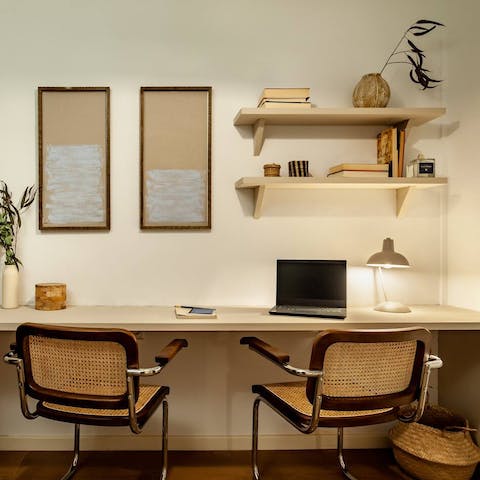 Check your inbox or get down to business at the separate workspace