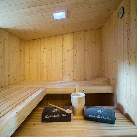 Head to the sauna and unwind