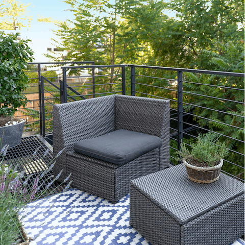 Sit out on the private terrace to enjoy a blast of fresh air