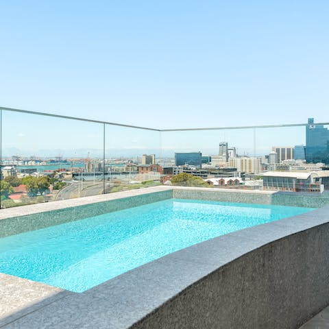 Start your mornings with a dip in the private lap pool