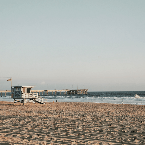 Hit the sand and surf of Venice Beach, only ten minutes' walk from your front door