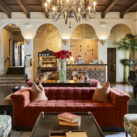 Fall in love with lobby's charming old Hollywood style