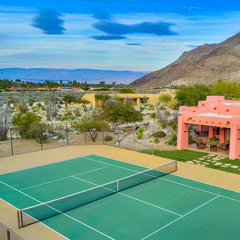 Work up a sweat on the tennis court