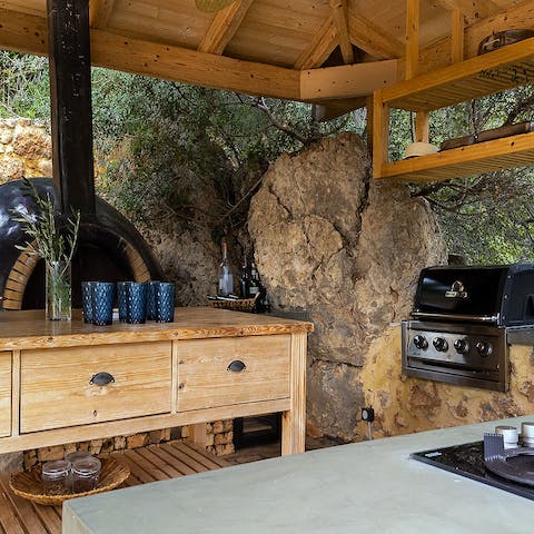 Cook up a feast in the outdoor kitchen