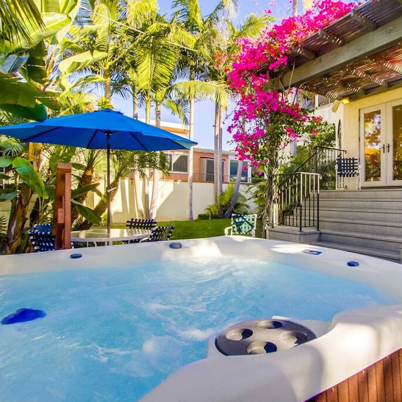 Jump in the hot tub and unwind