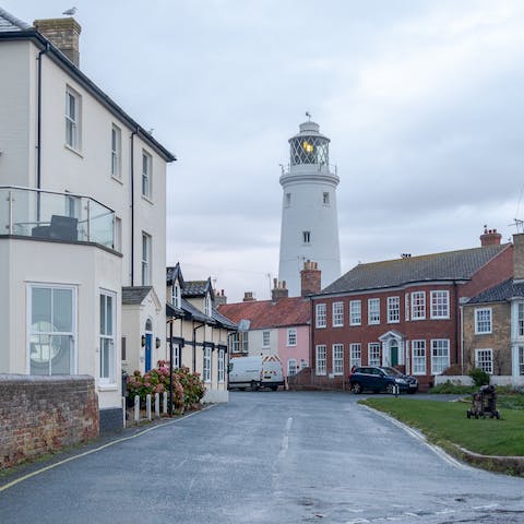 Visit Southwold Lighthouse – this 1930s landmark is just a two-minute walk from home