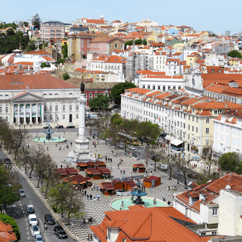 Hop on the nearby Metro and head to Lisbon's historic centre 