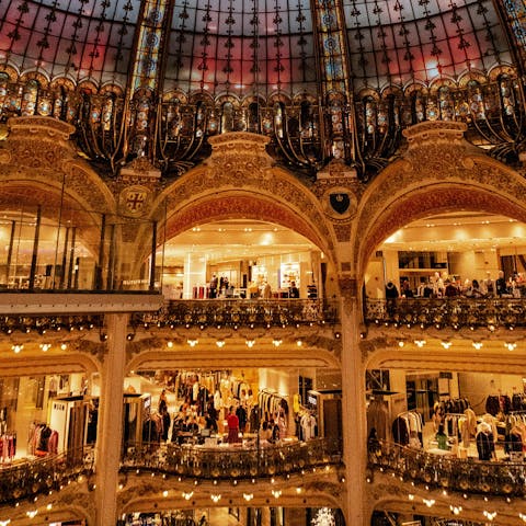 Treat yourself at Galeries Lafayette – it's only 1.6km away