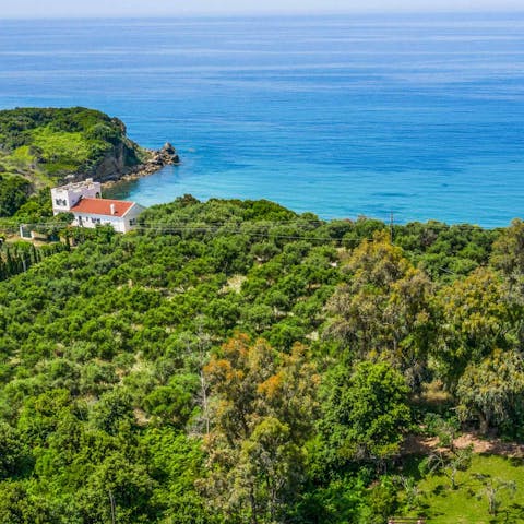 Stay just a few minutes drive from Halikounas Beach
