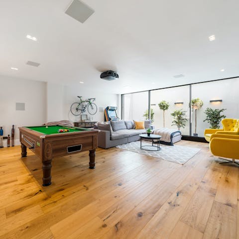 Spend family time shooting pool in the games room