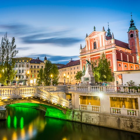 Explore the beautiful city of Ljubljana, right on your doorstep
