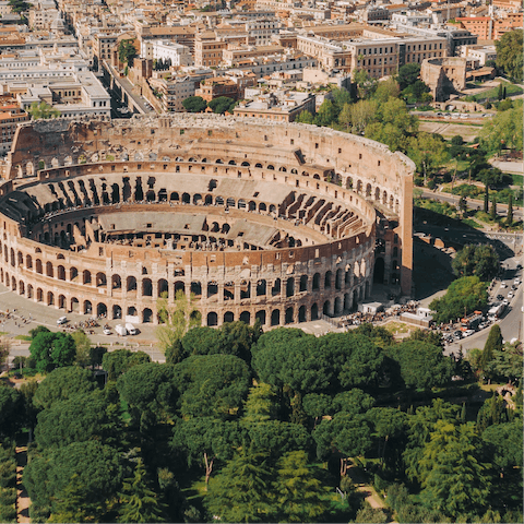 Explore the magnificent streets of Rome – only a thirty–minute drive away