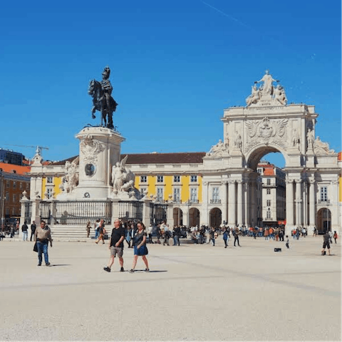 Visit Praça do Comércio, the city's cultural and historic hub, a ten-minute walk away 