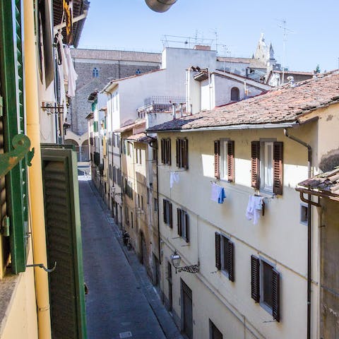 Take in the views down the street to Santa Croce