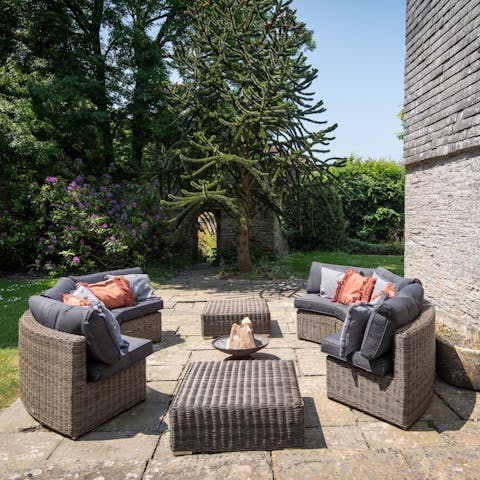 Bask in the summer sunshine on the outdoor sofas
