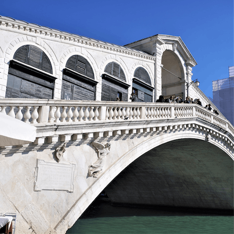Start your sightseeing at Rialto Bridge, within walking distance of the home