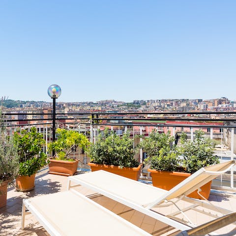 Lap up the sun from a rooftop lounger