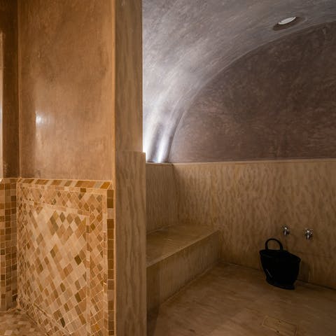 Treat yourself to a pamper session in the hammam