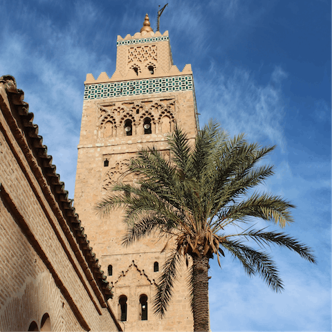 Head into the heart of enchanting Marrakech, a fifteen-minute drive away