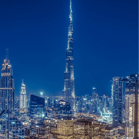 Feel inspired by the city sights from the heart of Downtown Dubai