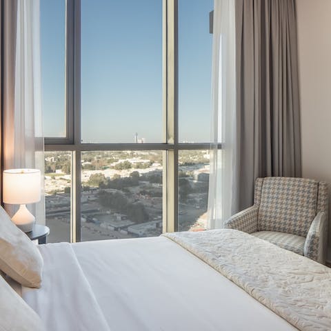 Admire the views whilst lounging in the bedroom