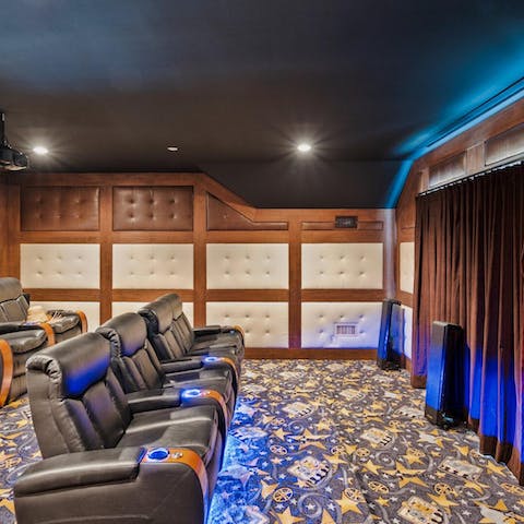Hold a private movie screening in the plush media room