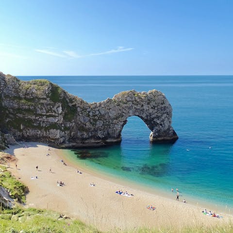 Visit spectacular Durdle Door – it's easily reached by car