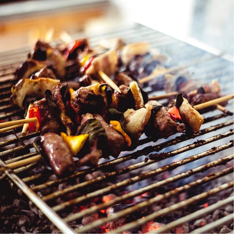 Get grilling in the garden's barbecue area